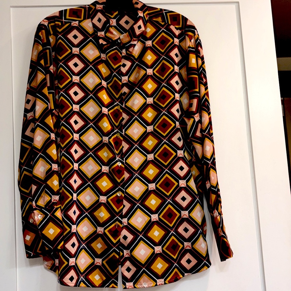 HAVER of London elegant unique silky blouse